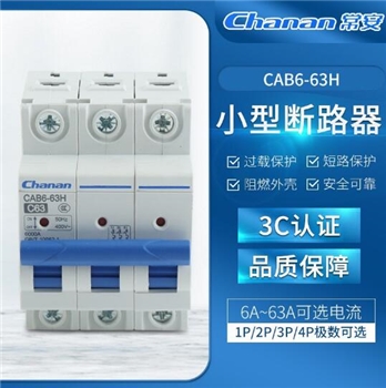 加工定制CAB6-63H小型断路器1P/2P/3P/4P多规格短路保护空气开关